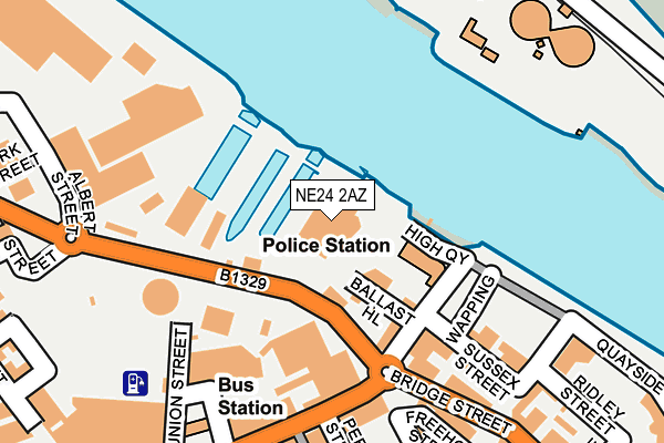 NE24 2AZ map - OS OpenMap – Local (Ordnance Survey) NE24 2AZ map - OS OpenMap – Local (Ordnance Survey)