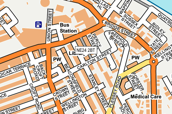 NE24 2BT map - OS OpenMap – Local (Ordnance Survey) NE24 2BT map - OS OpenMap – Local (Ordnance Survey)