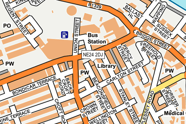NE24 2DJ map - OS OpenMap – Local (Ordnance Survey) NE24 2DJ map - OS OpenMap – Local (Ordnance Survey)