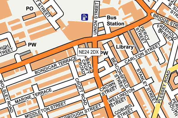 NE24 2DX map - OS OpenMap – Local (Ordnance Survey) NE24 2DX map - OS OpenMap – Local (Ordnance Survey)