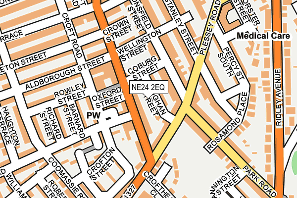 NE24 2EQ map - OS OpenMap – Local (Ordnance Survey) NE24 2EQ map - OS OpenMap – Local (Ordnance Survey)