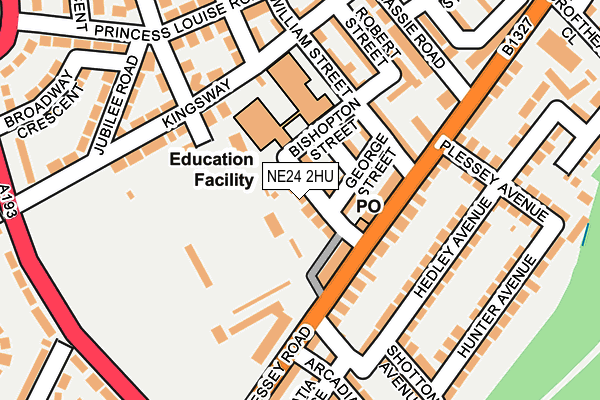 NE24 2HU map - OS OpenMap – Local (Ordnance Survey) NE24 2HU map - OS OpenMap – Local (Ordnance Survey)