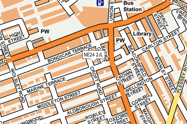NE24 2JL map - OS OpenMap – Local (Ordnance Survey) NE24 2JL map - OS OpenMap – Local (Ordnance Survey)