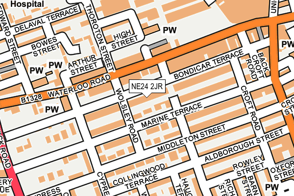 NE24 2JR map - OS OpenMap – Local (Ordnance Survey) NE24 2JR map - OS OpenMap – Local (Ordnance Survey)
