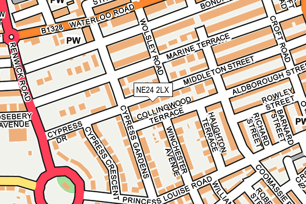 NE24 2LX map - OS OpenMap – Local (Ordnance Survey) NE24 2LX map - OS OpenMap – Local (Ordnance Survey)