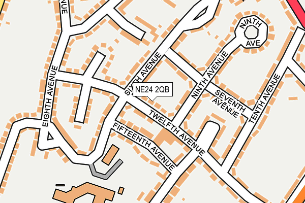 NE24 2QB map - OS OpenMap – Local (Ordnance Survey) NE24 2QB map - OS OpenMap – Local (Ordnance Survey)