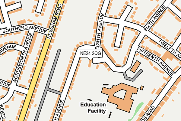 NE24 2QG map - OS OpenMap – Local (Ordnance Survey) NE24 2QG map - OS OpenMap – Local (Ordnance Survey)