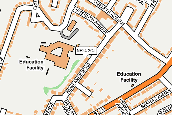 NE24 2QJ map - OS OpenMap – Local (Ordnance Survey) NE24 2QJ map - OS OpenMap – Local (Ordnance Survey)