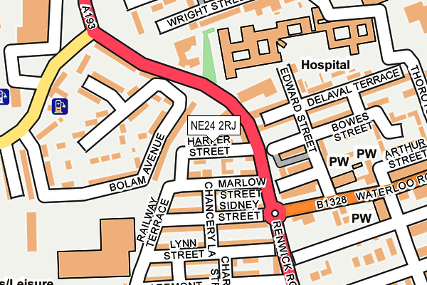 NE24 2RJ map - OS OpenMap – Local (Ordnance Survey) NE24 2RJ map - OS OpenMap – Local (Ordnance Survey)