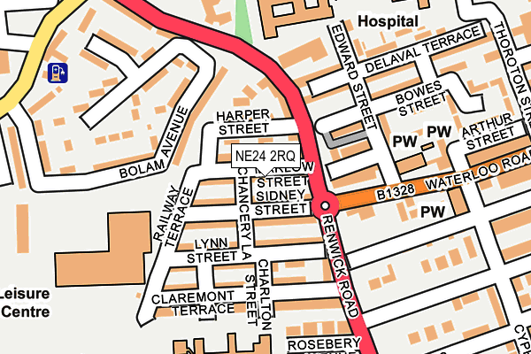 NE24 2RQ map - OS OpenMap – Local (Ordnance Survey) NE24 2RQ map - OS OpenMap – Local (Ordnance Survey)