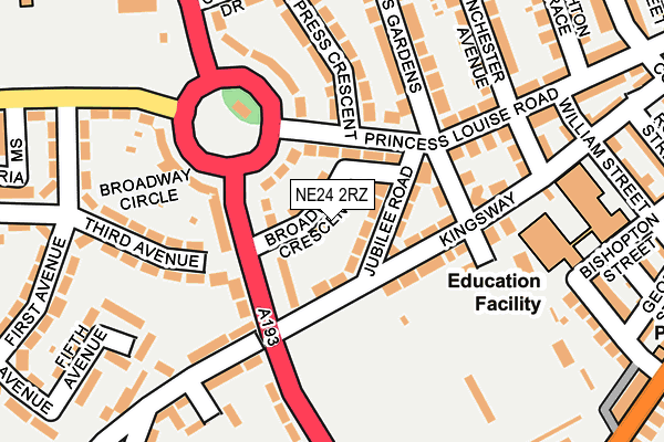 NE24 2RZ map - OS OpenMap – Local (Ordnance Survey) NE24 2RZ map - OS OpenMap – Local (Ordnance Survey)