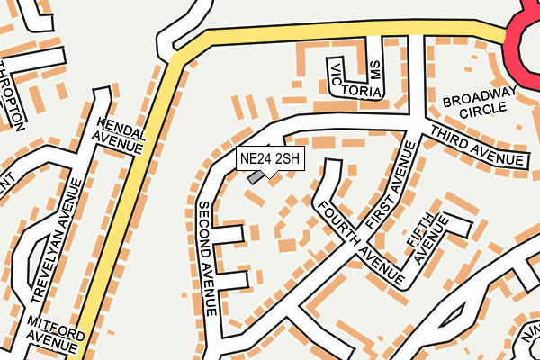 NE24 2SH map - OS OpenMap – Local (Ordnance Survey) NE24 2SH map - OS OpenMap – Local (Ordnance Survey)