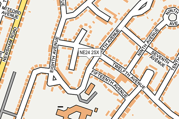 NE24 2SX map - OS OpenMap – Local (Ordnance Survey) NE24 2SX map - OS OpenMap – Local (Ordnance Survey)