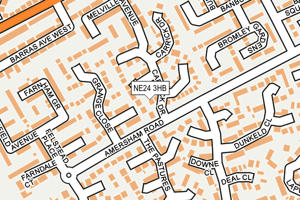 NE24 3HB map - OS OpenMap – Local (Ordnance Survey) NE24 3HB map - OS OpenMap – Local (Ordnance Survey)