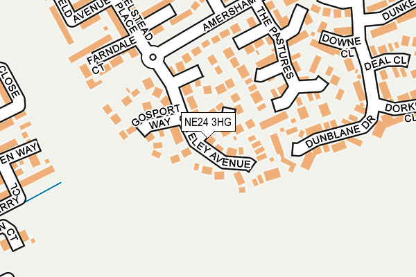 NE24 3HG map - OS OpenMap – Local (Ordnance Survey) NE24 3HG map - OS OpenMap – Local (Ordnance Survey)