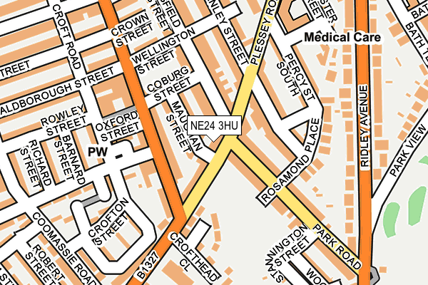 NE24 3HU map - OS OpenMap – Local (Ordnance Survey) NE24 3HU map - OS OpenMap – Local (Ordnance Survey)