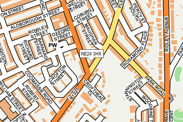 NE24 3HX map - OS OpenMap – Local (Ordnance Survey) NE24 3HX map - OS OpenMap – Local (Ordnance Survey)