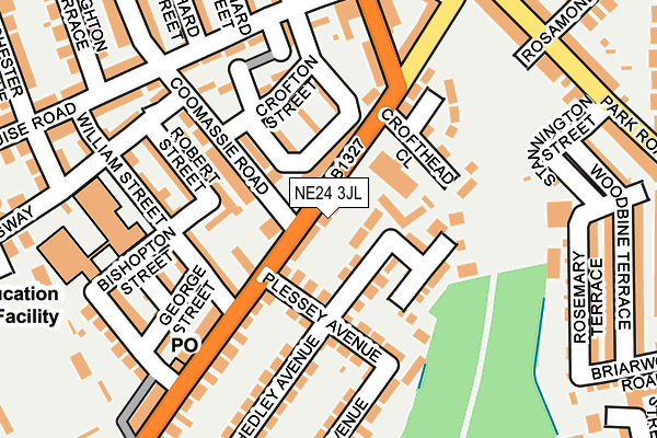 NE24 3JL map - OS OpenMap – Local (Ordnance Survey) NE24 3JL map - OS OpenMap – Local (Ordnance Survey)