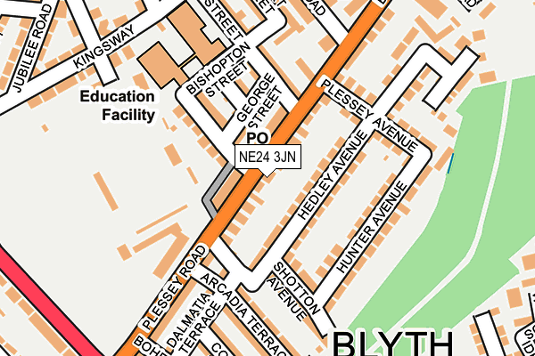 NE24 3JN map - OS OpenMap – Local (Ordnance Survey) NE24 3JN map - OS OpenMap – Local (Ordnance Survey)