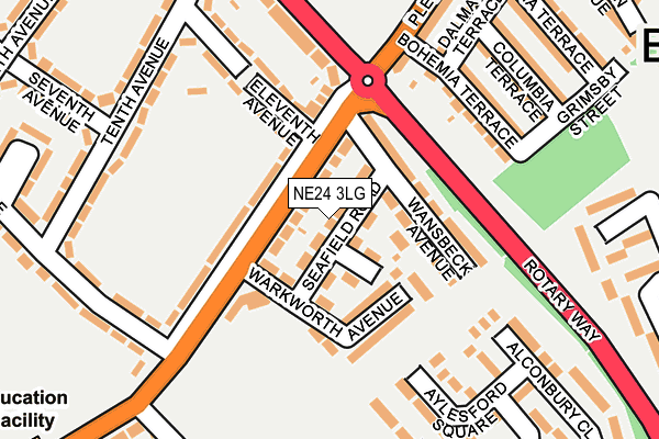 NE24 3LG map - OS OpenMap – Local (Ordnance Survey) NE24 3LG map - OS OpenMap – Local (Ordnance Survey)