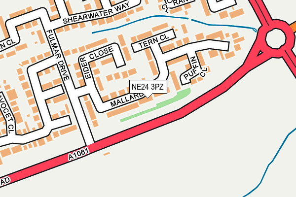 NE24 3PZ map - OS OpenMap – Local (Ordnance Survey) NE24 3PZ map - OS OpenMap – Local (Ordnance Survey)