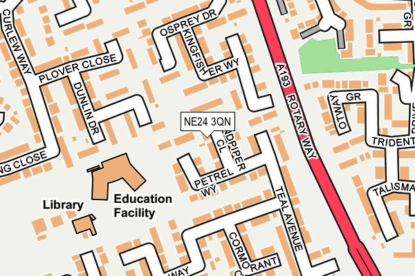 NE24 3QN map - OS OpenMap – Local (Ordnance Survey) NE24 3QN map - OS OpenMap – Local (Ordnance Survey)