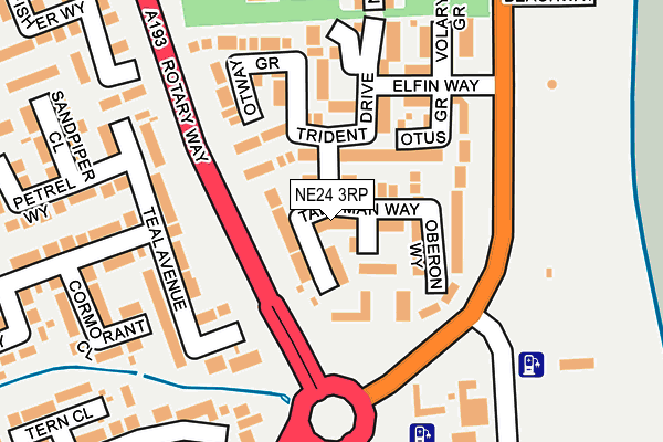 NE24 3RP map - OS OpenMap – Local (Ordnance Survey) NE24 3RP map - OS OpenMap – Local (Ordnance Survey)