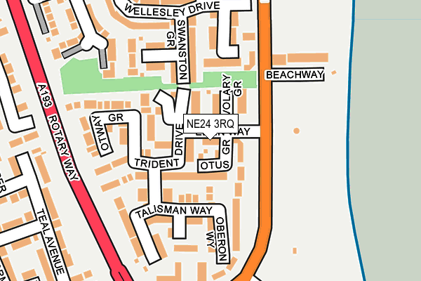 NE24 3RQ map - OS OpenMap – Local (Ordnance Survey) NE24 3RQ map - OS OpenMap – Local (Ordnance Survey)