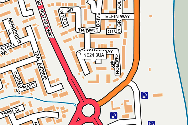 NE24 3UA map - OS OpenMap – Local (Ordnance Survey) NE24 3UA map - OS OpenMap – Local (Ordnance Survey)