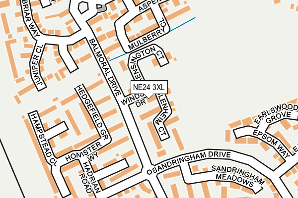 NE24 3XL map - OS OpenMap – Local (Ordnance Survey) NE24 3XL map - OS OpenMap – Local (Ordnance Survey)