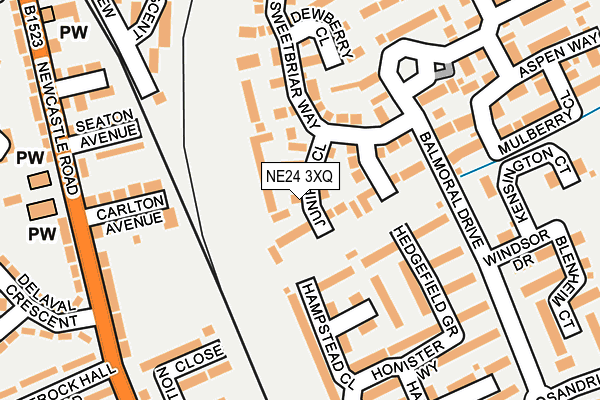 NE24 3XQ map - OS OpenMap – Local (Ordnance Survey) NE24 3XQ map - OS OpenMap – Local (Ordnance Survey)