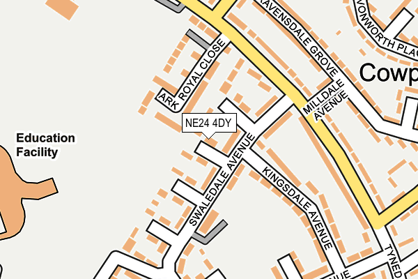 NE24 4DY map - OS OpenMap – Local (Ordnance Survey) NE24 4DY map - OS OpenMap – Local (Ordnance Survey)