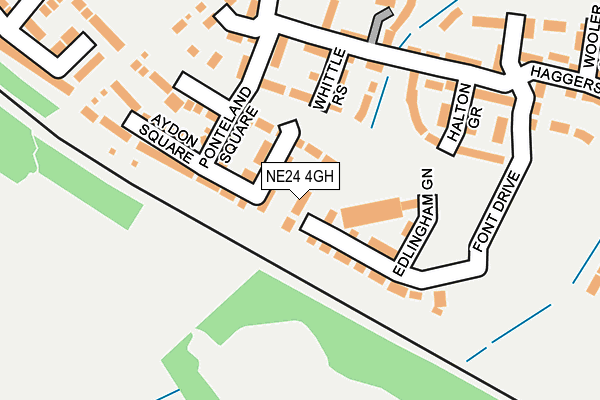 NE24 4GH map - OS OpenMap – Local (Ordnance Survey) NE24 4GH map - OS OpenMap – Local (Ordnance Survey)