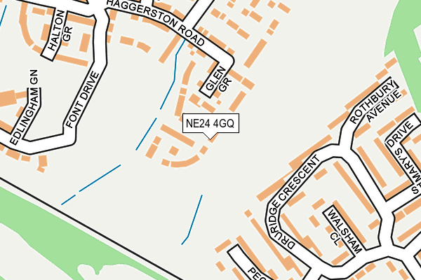NE24 4GQ map - OS OpenMap – Local (Ordnance Survey) NE24 4GQ map - OS OpenMap – Local (Ordnance Survey)