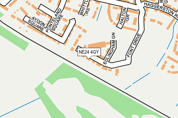 NE24 4GY map - OS OpenMap – Local (Ordnance Survey) NE24 4GY map - OS OpenMap – Local (Ordnance Survey)