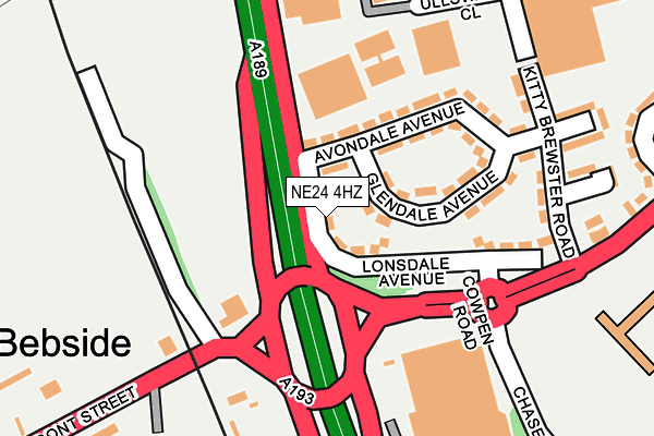 NE24 4HZ map - OS OpenMap – Local (Ordnance Survey) NE24 4HZ map - OS OpenMap – Local (Ordnance Survey)