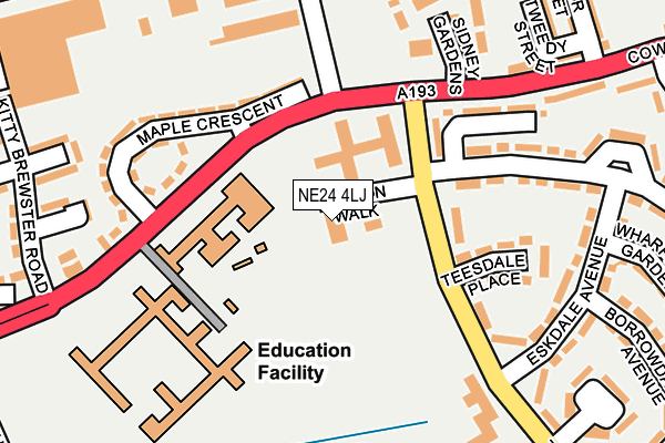 NE24 4LJ map - OS OpenMap – Local (Ordnance Survey) NE24 4LJ map - OS OpenMap – Local (Ordnance Survey)