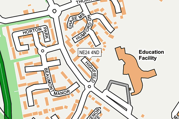 NE24 4ND map - OS OpenMap – Local (Ordnance Survey) NE24 4ND map - OS OpenMap – Local (Ordnance Survey)