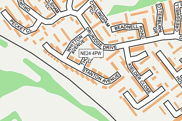 NE24 4PW map - OS OpenMap – Local (Ordnance Survey) NE24 4PW map - OS OpenMap – Local (Ordnance Survey)