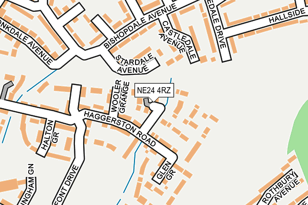 NE24 4RZ map - OS OpenMap – Local (Ordnance Survey) NE24 4RZ map - OS OpenMap – Local (Ordnance Survey)