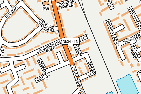 NE24 4TN map - OS OpenMap – Local (Ordnance Survey) NE24 4TN map - OS OpenMap – Local (Ordnance Survey)