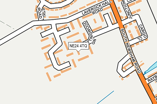 NE24 4TQ map - OS OpenMap – Local (Ordnance Survey) NE24 4TQ map - OS OpenMap – Local (Ordnance Survey)