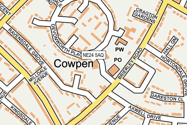 NE24 5AQ map - OS OpenMap – Local (Ordnance Survey) NE24 5AQ map - OS OpenMap – Local (Ordnance Survey)