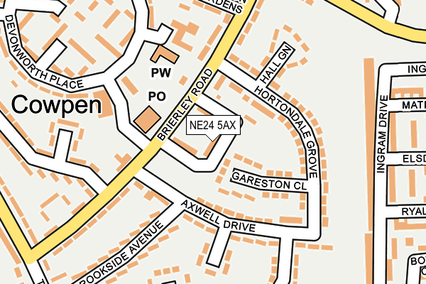 NE24 5AX map - OS OpenMap – Local (Ordnance Survey) NE24 5AX map - OS OpenMap – Local (Ordnance Survey)