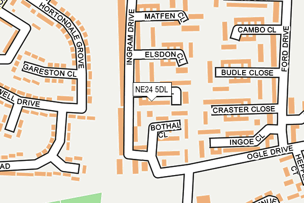 NE24 5DL map - OS OpenMap – Local (Ordnance Survey) NE24 5DL map - OS OpenMap – Local (Ordnance Survey)