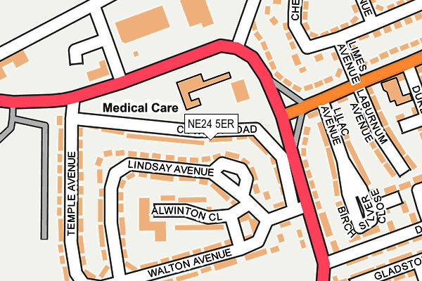 NE24 5ER map - OS OpenMap – Local (Ordnance Survey) NE24 5ER map - OS OpenMap – Local (Ordnance Survey)