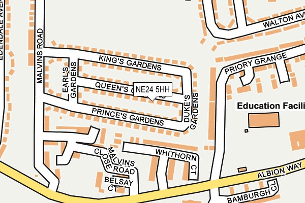 NE24 5HH map - OS OpenMap – Local (Ordnance Survey) NE24 5HH map - OS OpenMap – Local (Ordnance Survey)