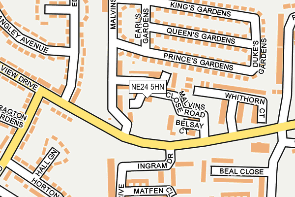 NE24 5HN map - OS OpenMap – Local (Ordnance Survey) NE24 5HN map - OS OpenMap – Local (Ordnance Survey)