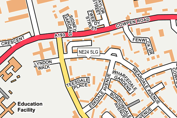 NE24 5LG map - OS OpenMap – Local (Ordnance Survey) NE24 5LG map - OS OpenMap – Local (Ordnance Survey)
