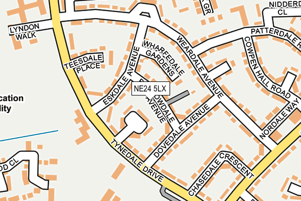 NE24 5LX map - OS OpenMap – Local (Ordnance Survey) NE24 5LX map - OS OpenMap – Local (Ordnance Survey)